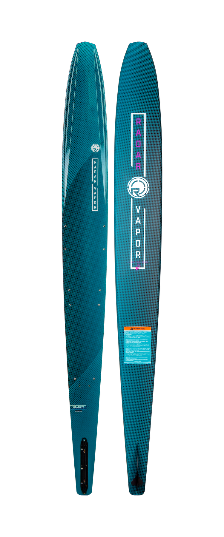 Radar 2023 - Graphite Vapor Water Ski - Reef Blue / Rhodamine