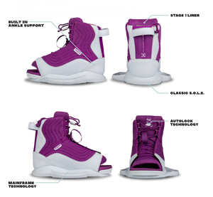 RONIX WAKEBOARD BOOTS 2023 - August - Stage 1 - Purple / White