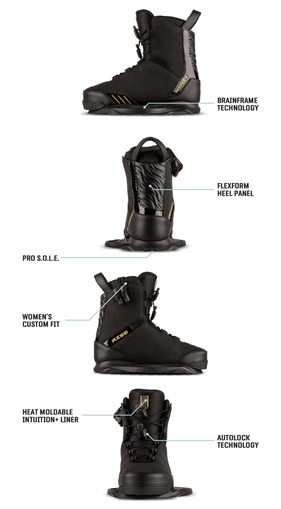 RONIX BOOTS - RISE - INTUITION (2024) - Black / Gold