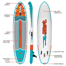 Load image into Gallery viewer, DRIFT Inflatable Stand Up Paddle Board, SUP with Accessories | Coiled Leash, Pump, Lightweight Paddle, Fin &amp; Backpack Travel Bag
