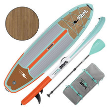 Load image into Gallery viewer, DRIFT Inflatable Stand Up Paddle Board, SUP with Accessories | Coiled Leash, Pump, Lightweight Paddle, Fin &amp; Backpack Travel Bag
