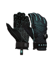 Load image into Gallery viewer, RADAR VAPOR-A BOA GLOVES - Black / True Blue Ariaprene
