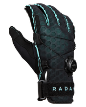 Load image into Gallery viewer, RADAR VAPOR-A BOA GLOVES - Black / True Blue Ariaprene
